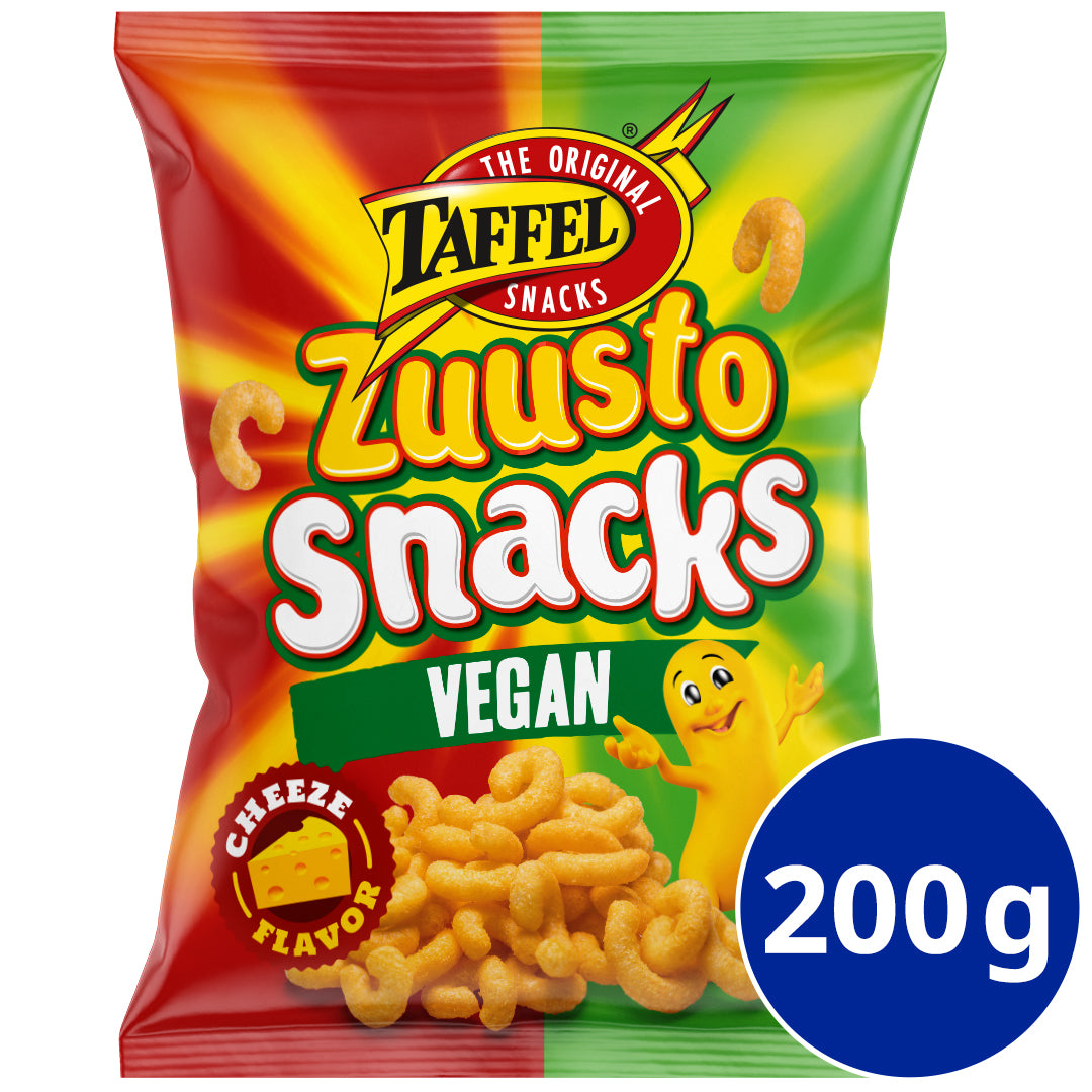 Taffel Zuustosnacks vegan cheese taste corn chips 200g