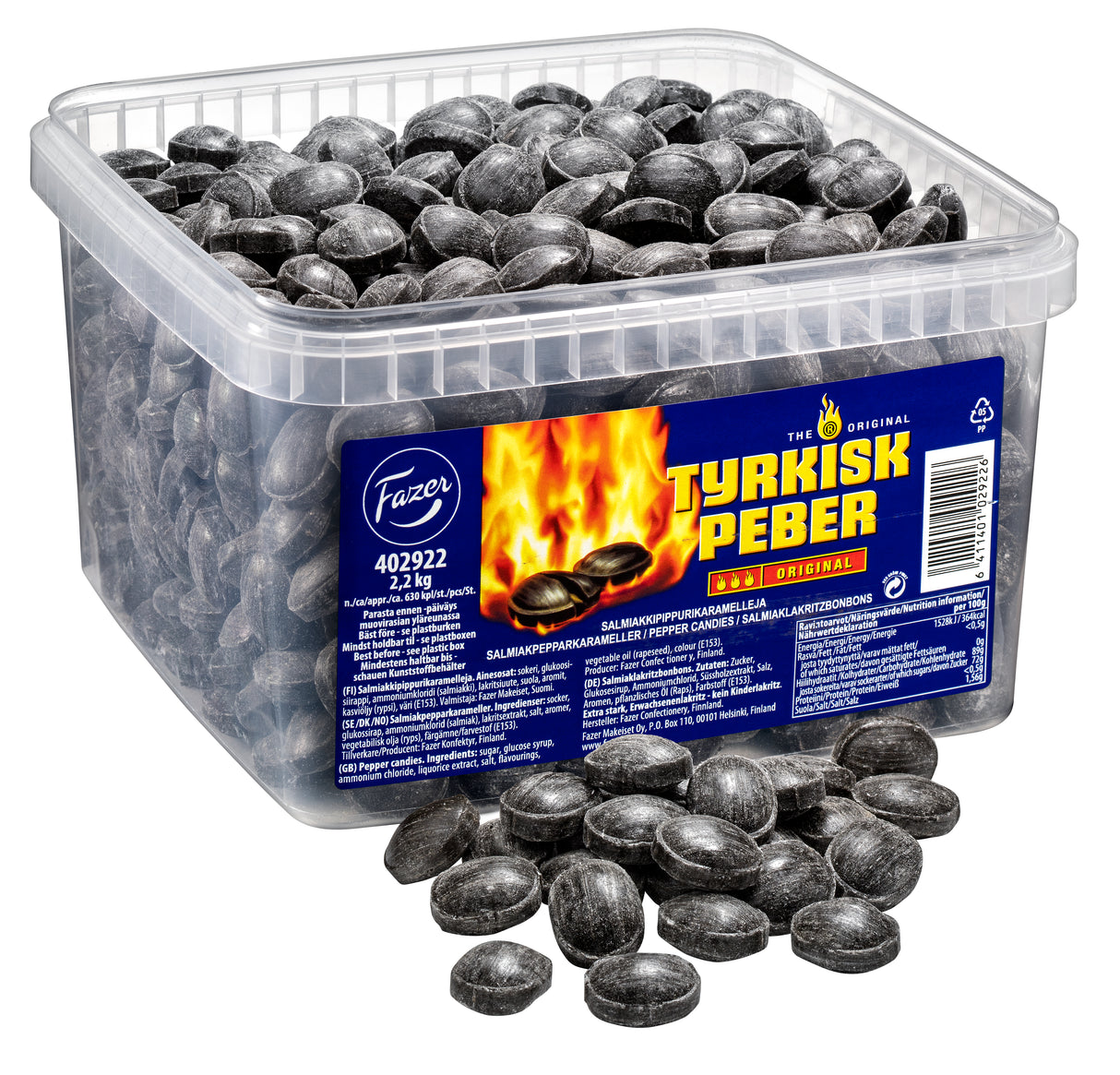 Fazer Tyrkisk  Peber Original salted liquorice loose candy 2,2kg