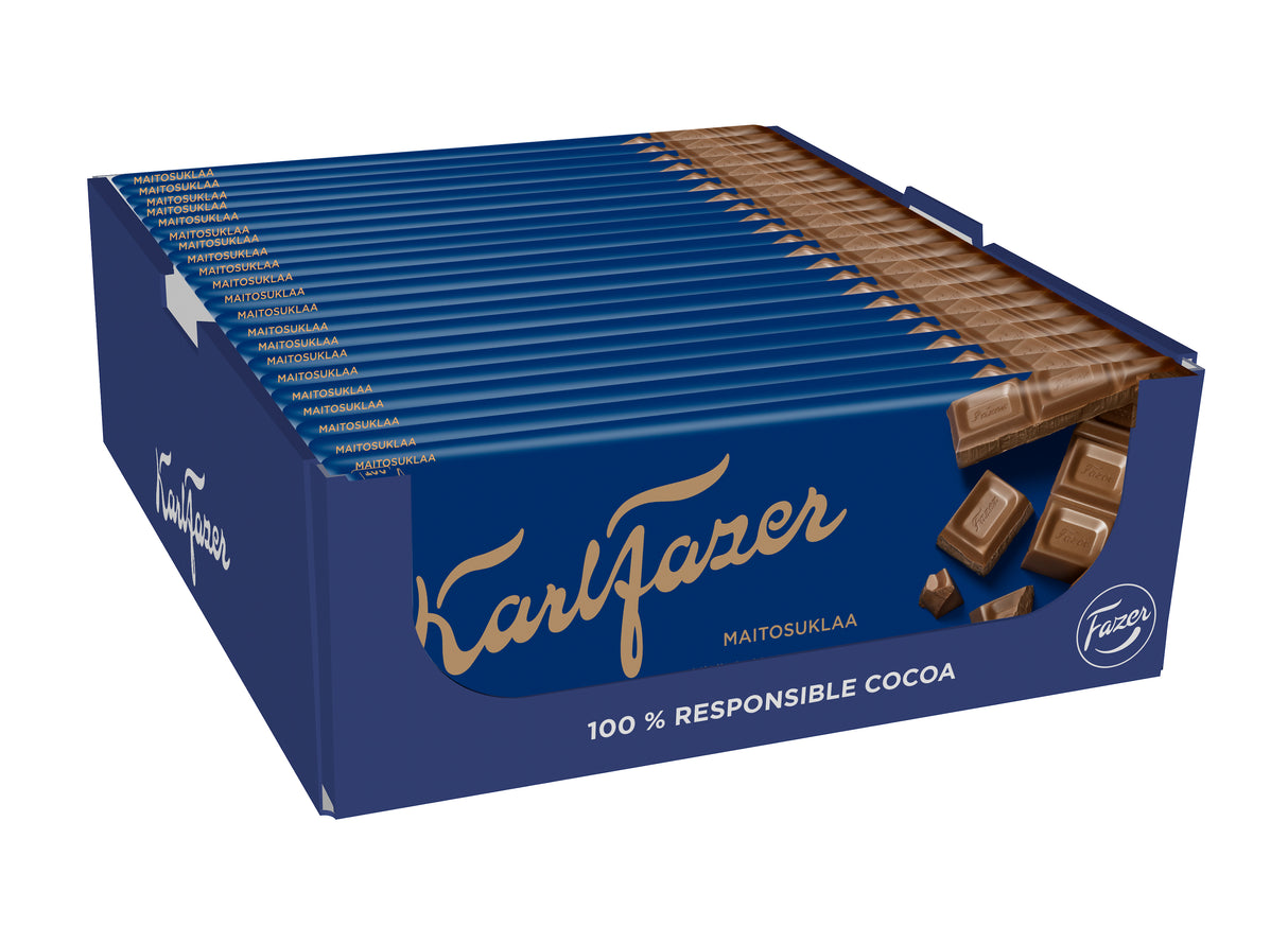 23 x Karl Fazer maitosuklaalevy 180g