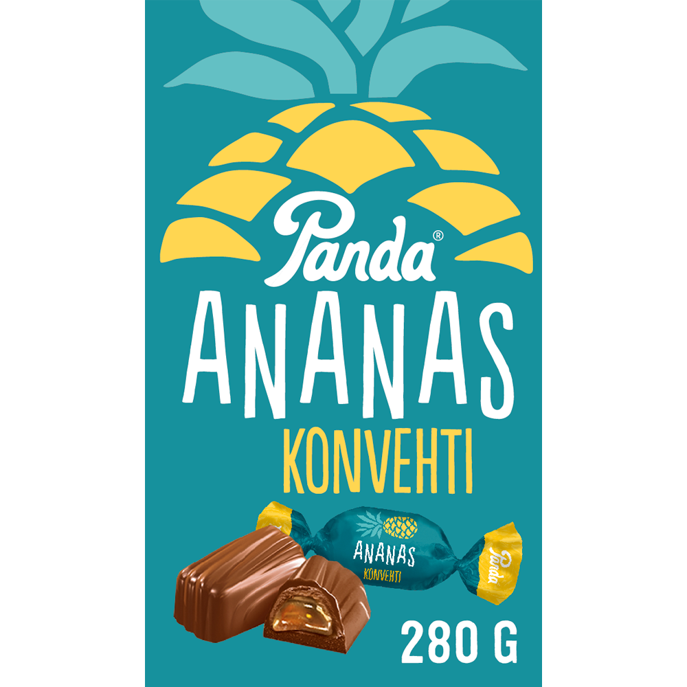 Panda Ananaskonvehter 280g