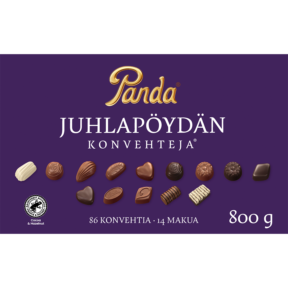 Panda Juhlapöydän assorted chocolates 800g