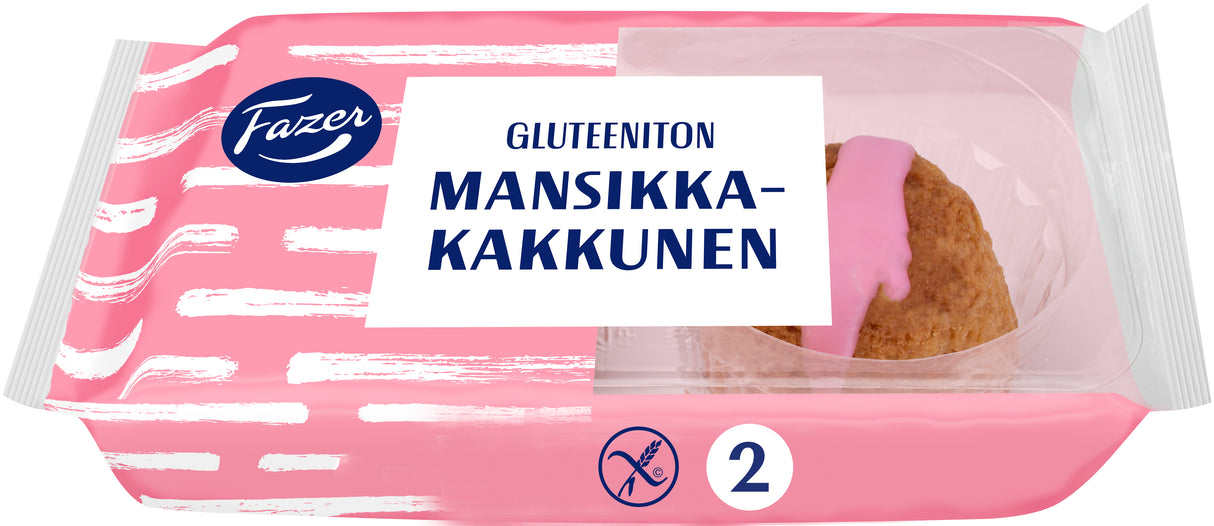 Fazer Gluteeniton Mansikkakakkunen 2kpl 160g