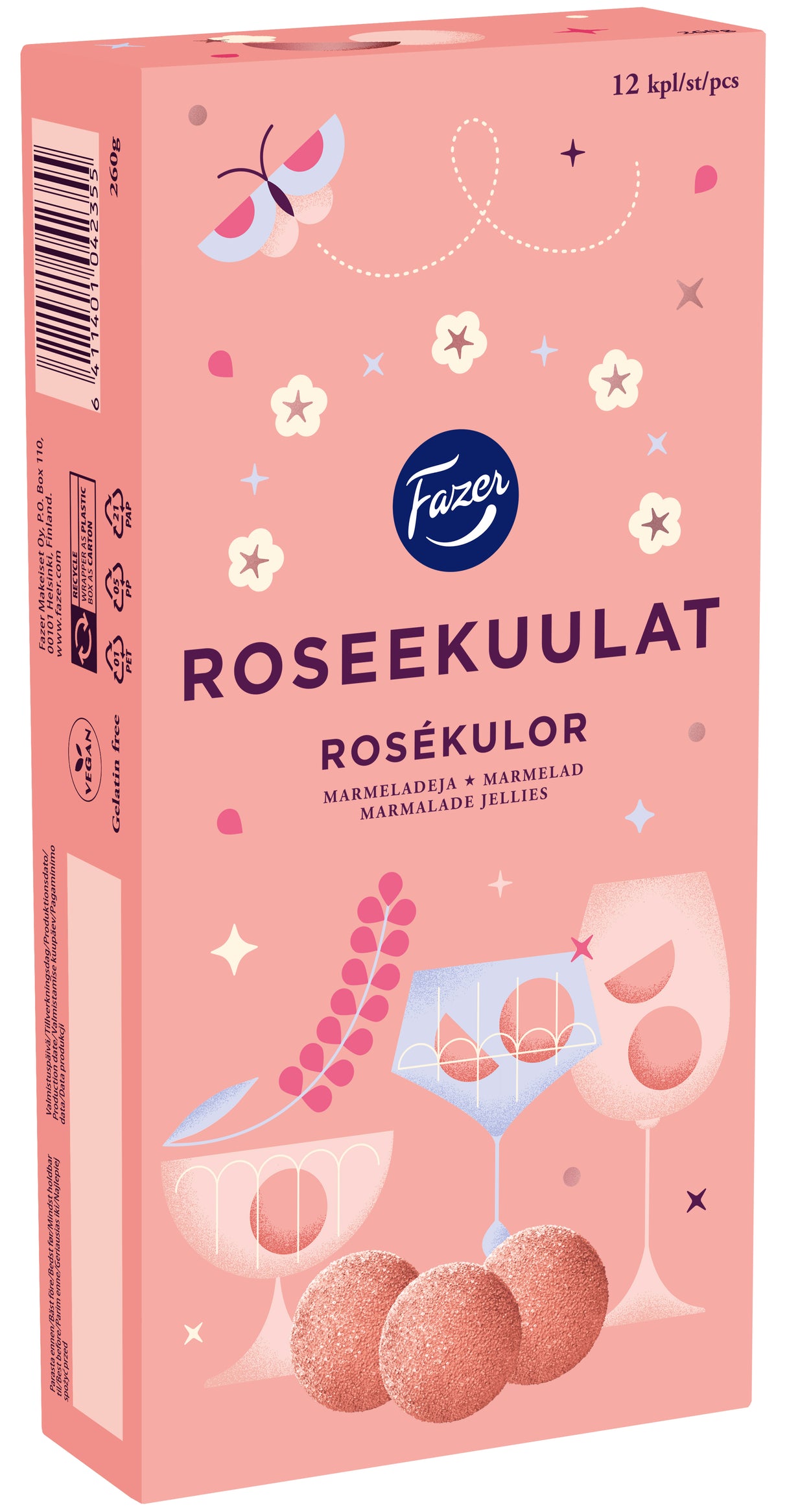 Fazer Roseekuulat makeisrasia 260g