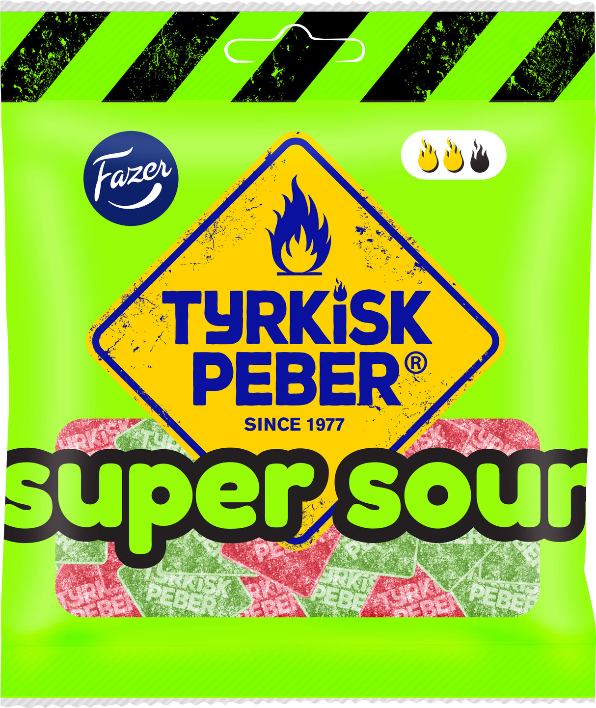 Fazer Tyrkisk Peber Super Sour godispåse 80g