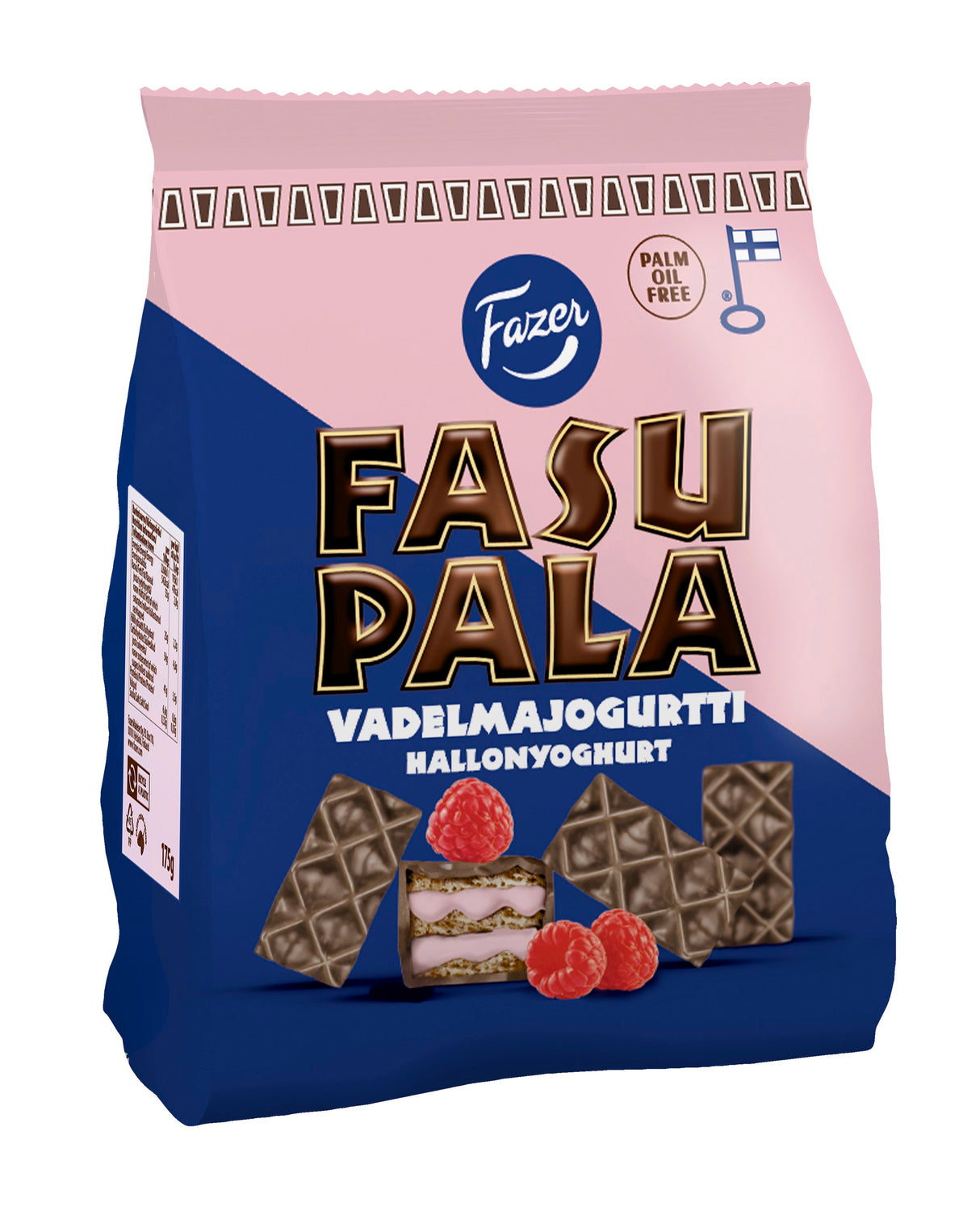 Fazer Fasupala Hallonjoghurt våffelkex 175g