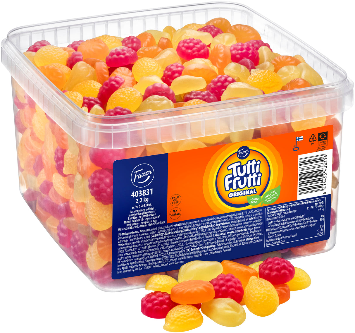 Fazer Tutti Frutti Original fruit loose candy 2,2kg