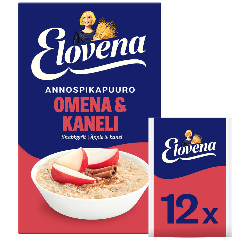 Elovena 420g apple & cinnamon instant oatmeal