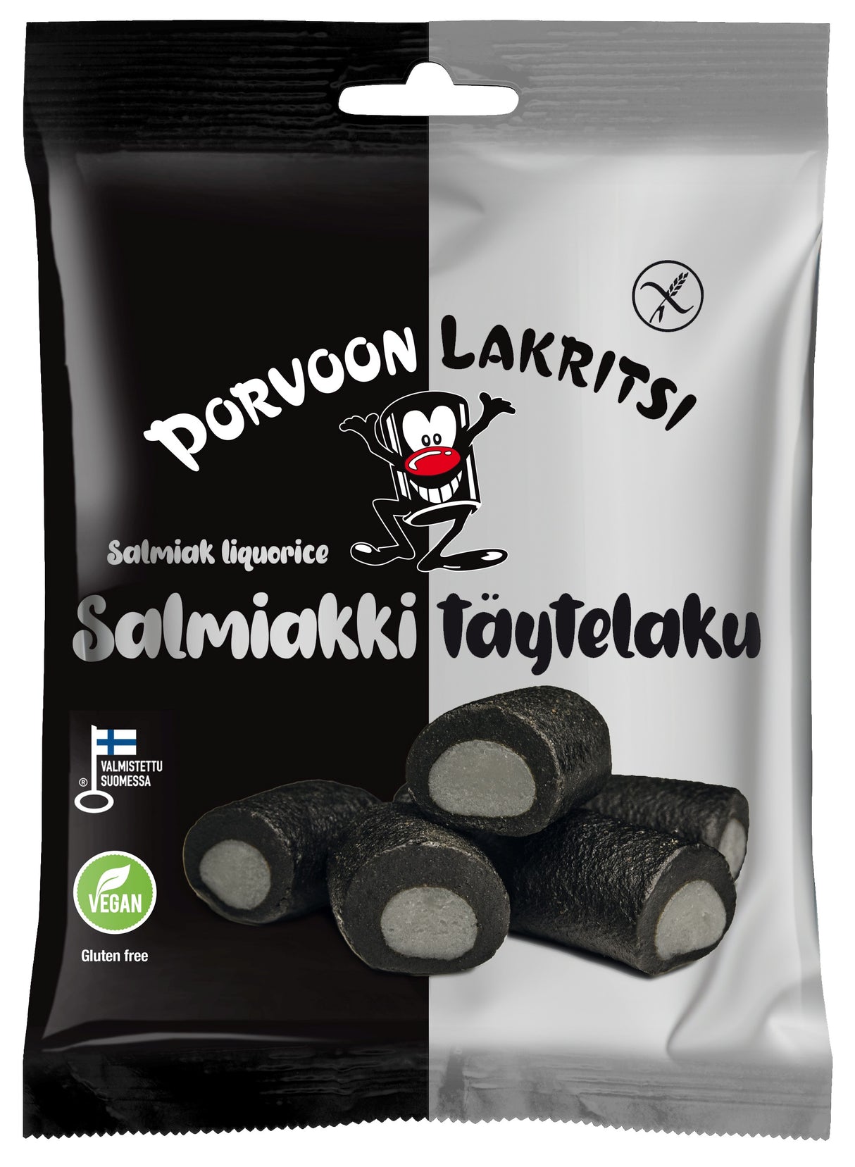 Porvoon Lakritsi Glutenfree filled liquorice salmiac 150g filled liquorice with salmiac flavour
