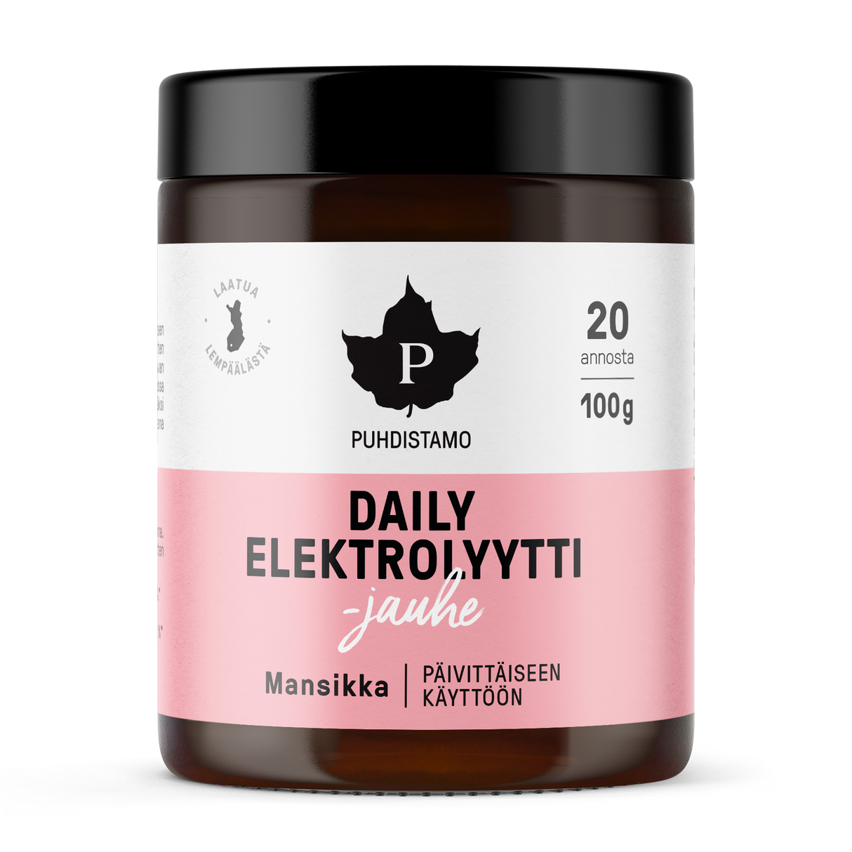 Puhdistamo Daily Electrolyte powder Strawberry 100 g
