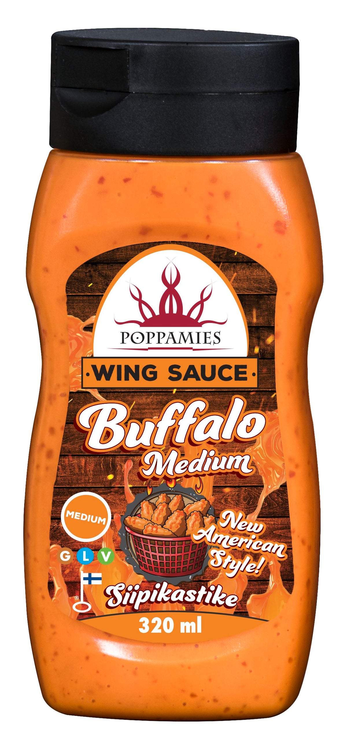 Poppamies Buffalo Medium siipikastike 320ml