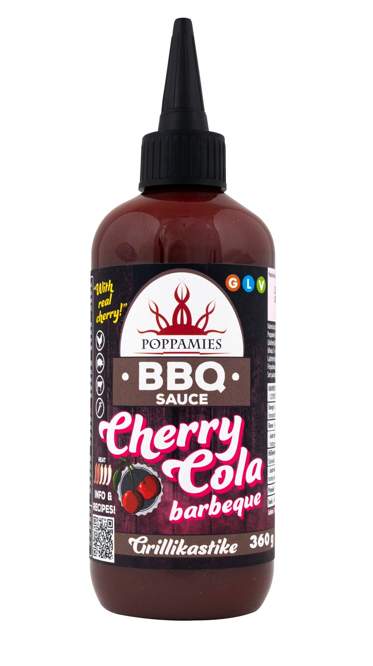 Poppamies BBQ-sås Cherry Cola barbeque grillkrydda 360g