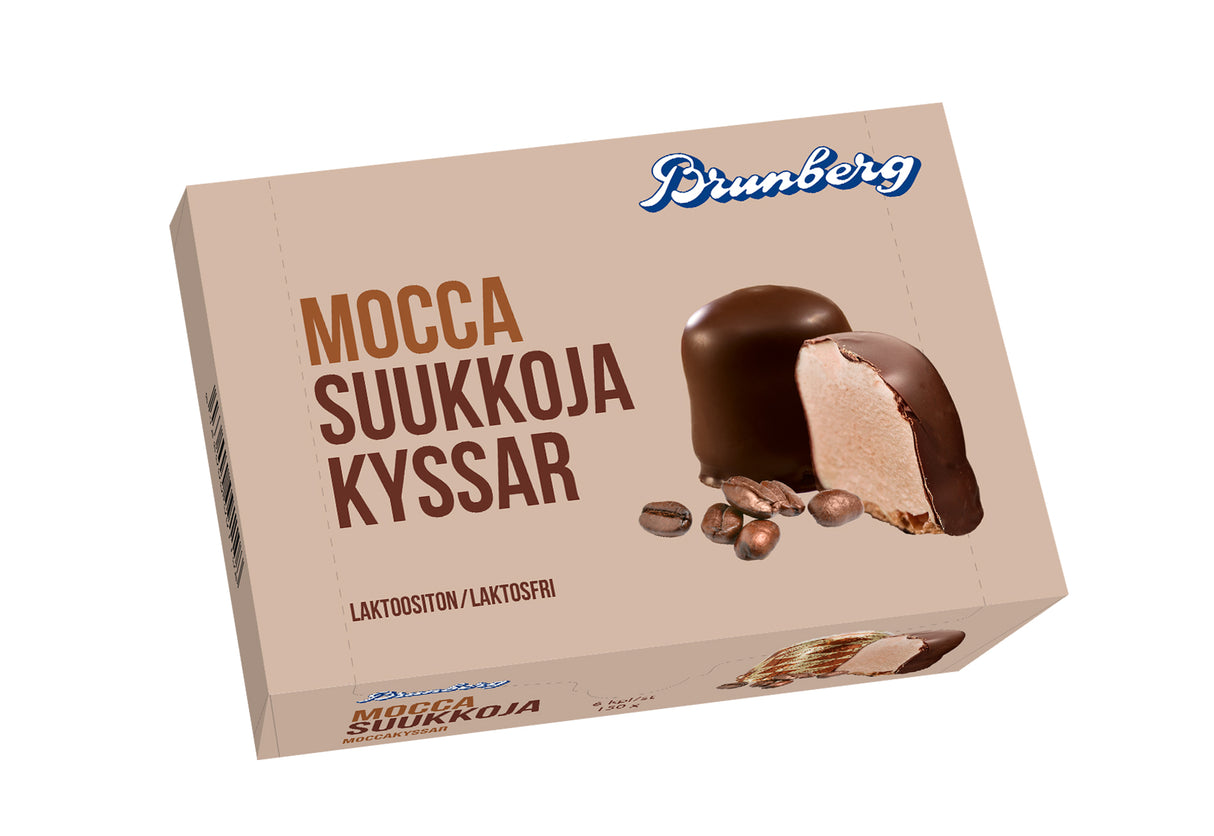 Brunberg Moccasuukko kuorrutettuja vaahtomakeisia 150g/6kpl