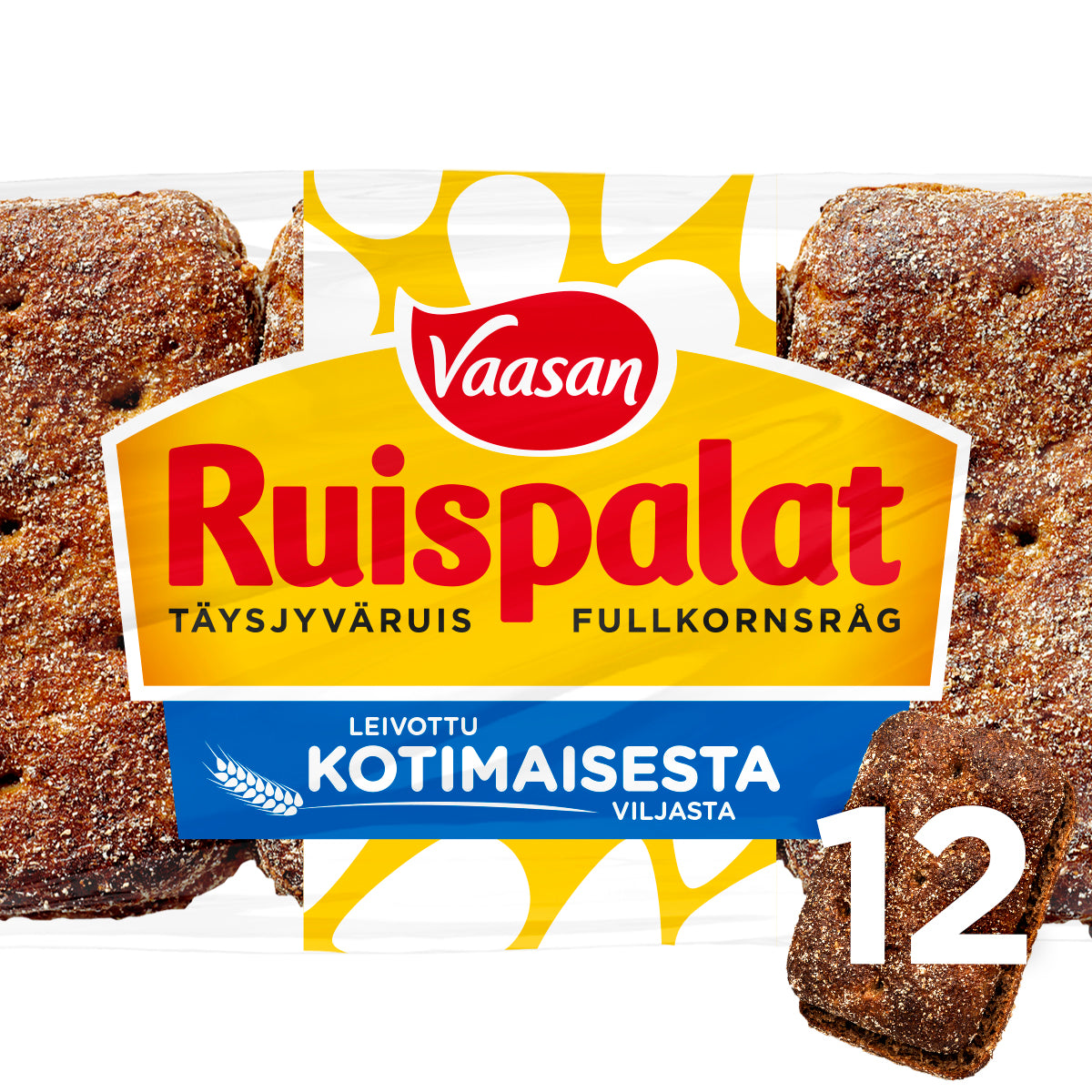 Vaasan Ruispalat 660g 12 st fullkornsrågbrödsskivor