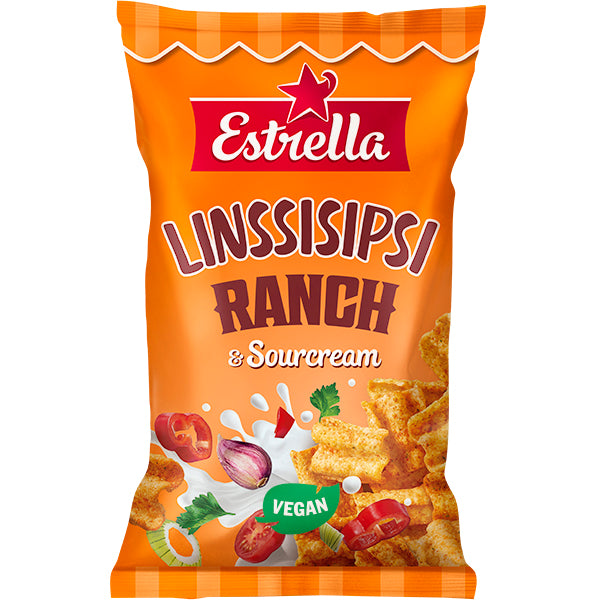 Estrella Linssisipsi Ranch 110g