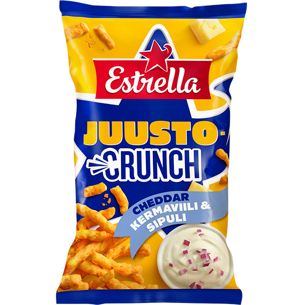Estrella Juusto Crunch Kermaviili & Sipuli 200g