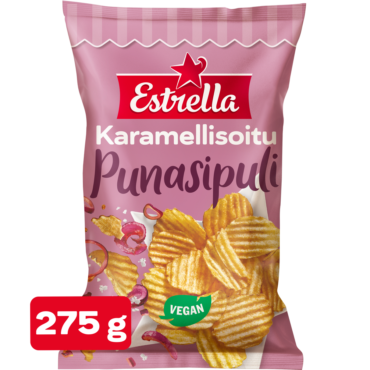 Estrella Karamellisoitu Punasipuli Sipsi 275g