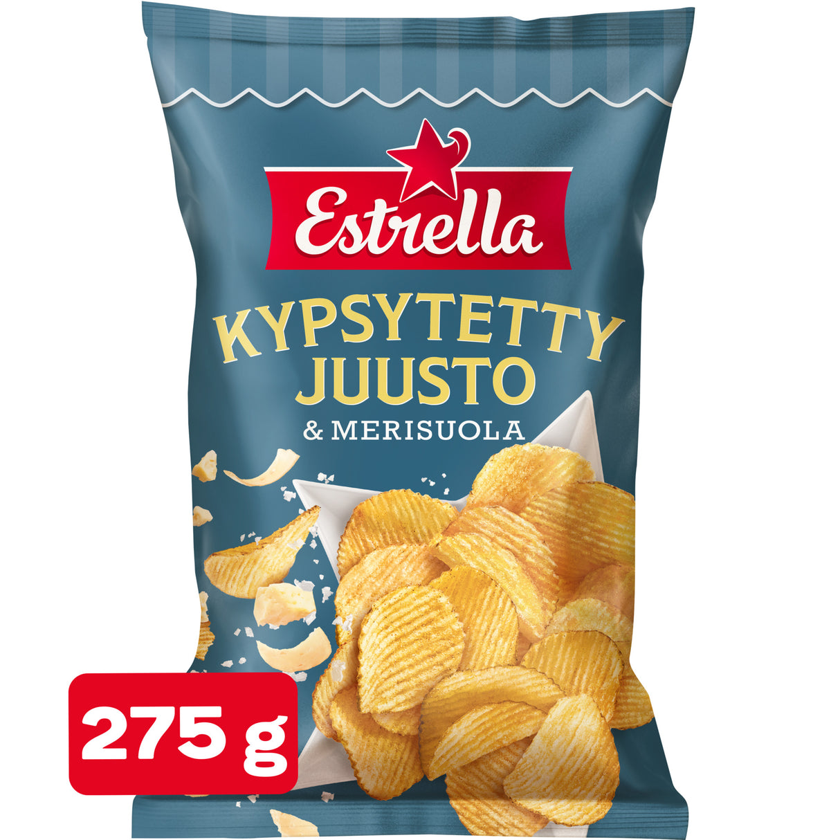 Estrella Kypsytetty juusto & merisuola sipsi 275g