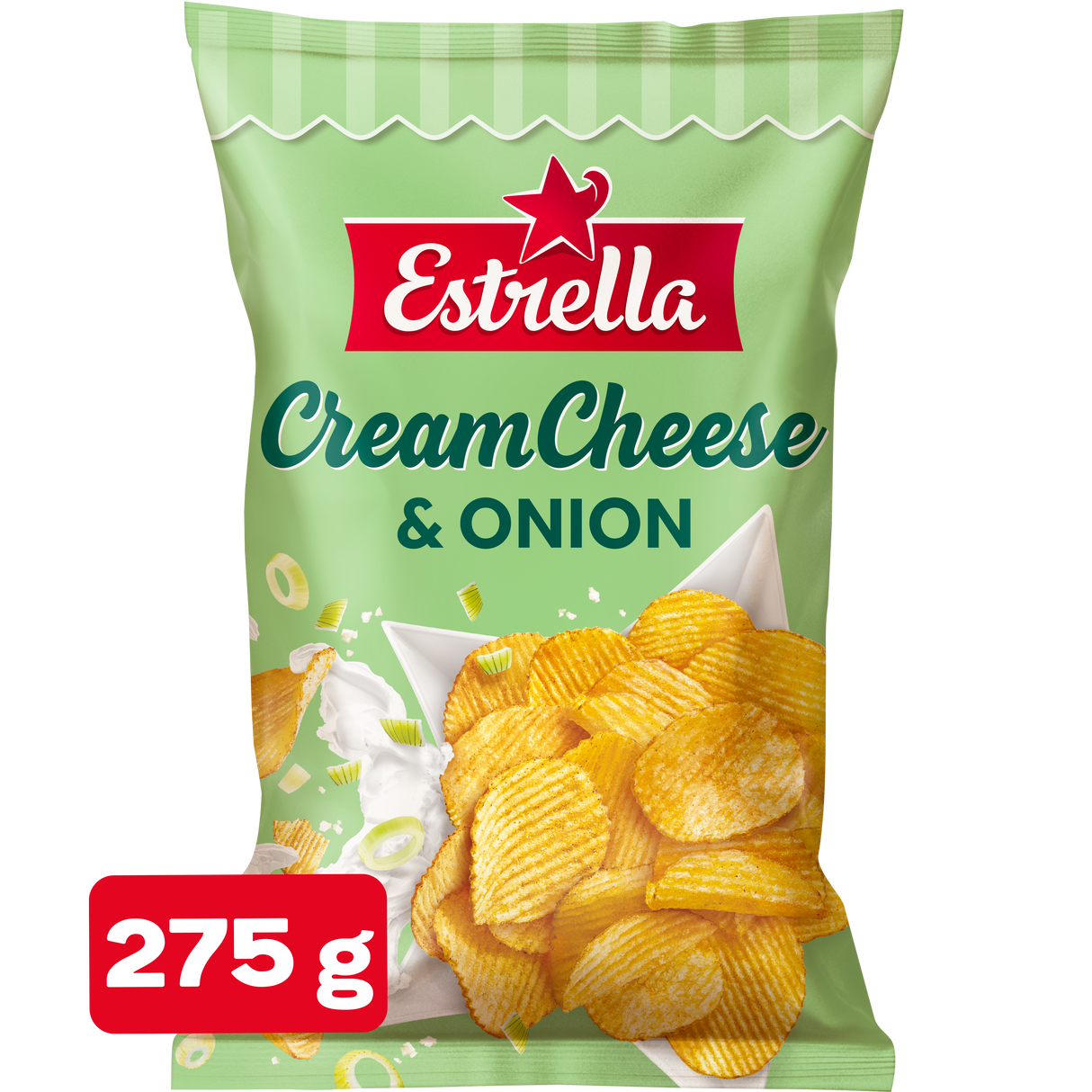 Estrella Cream Cheese & Onion sipsi 275g