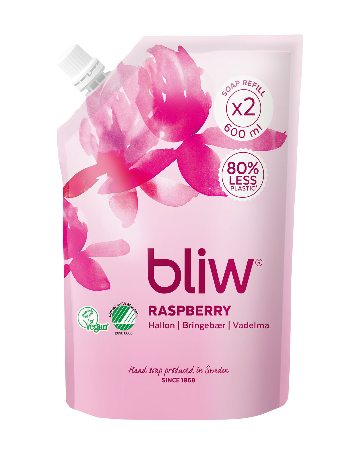 Bliw Vadelma täyttöpussi nestesaippua 600ml