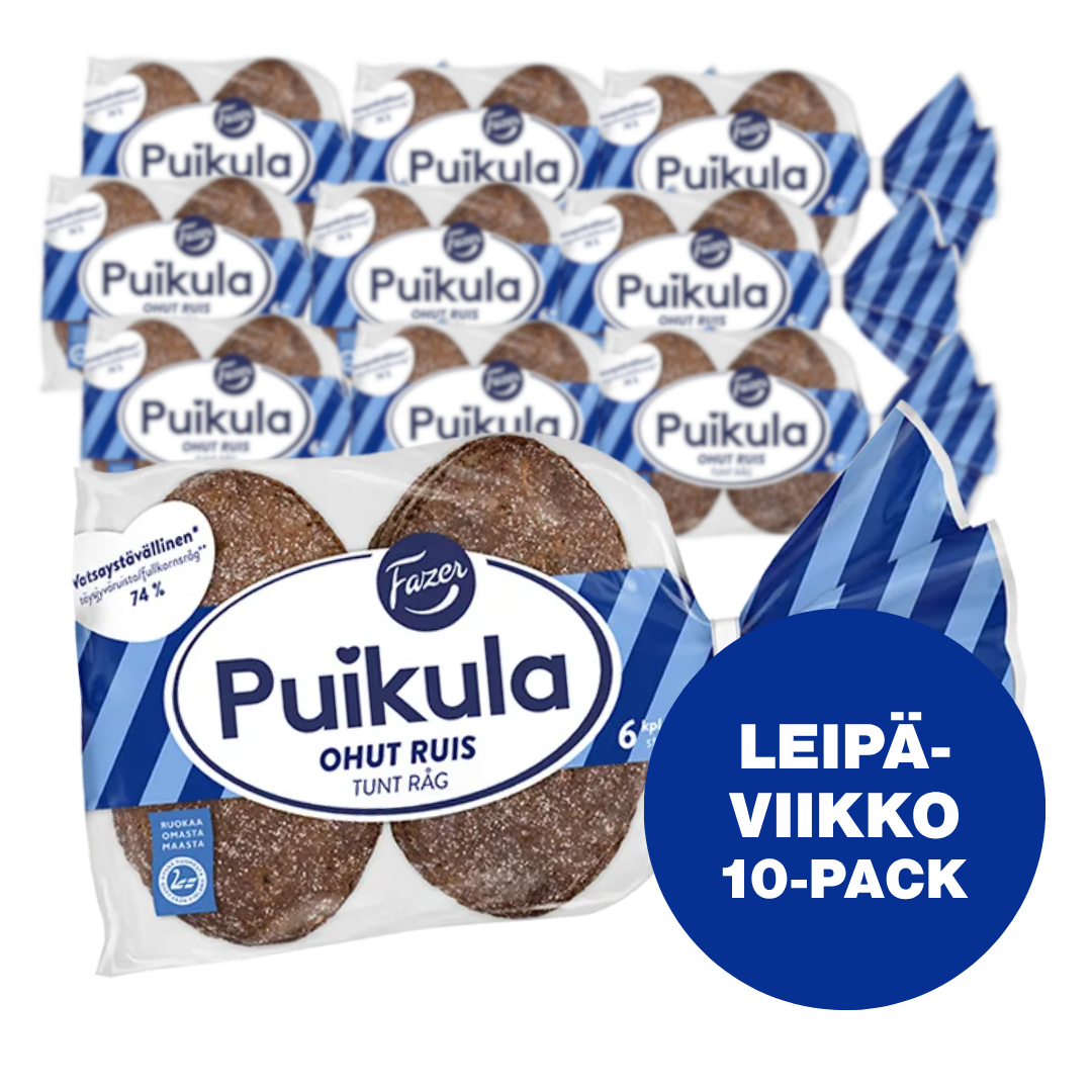 10-PACK Fazer Puikula Ohut ruis 6kpl 210g