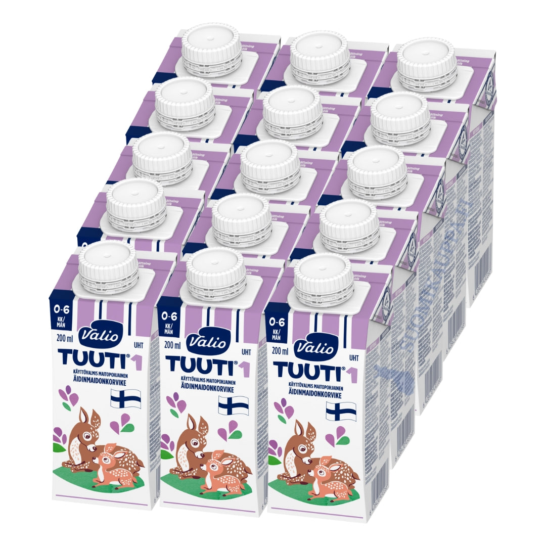 Valio Tuuti 1 mjölkbaserat modersmjölksersättning 200 ml UHT 15 st