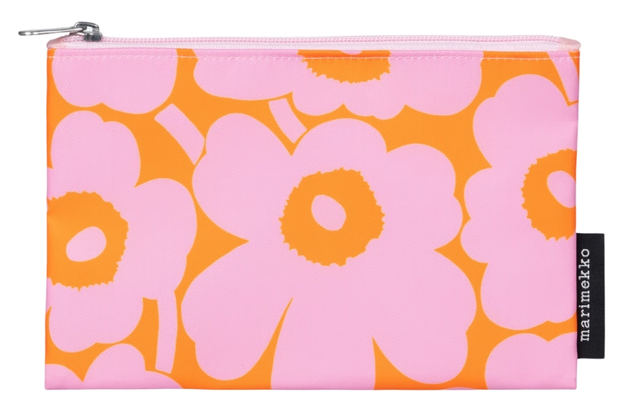 Marimekko Kaika Mini Unikko -kosmetiikkalaukku, oranssi, pinkki
