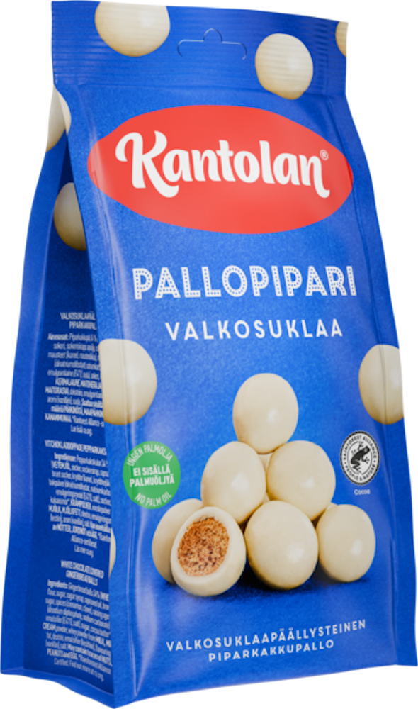 Kantolan Pallopipari valkosuklaa piparkakkupallo 150g