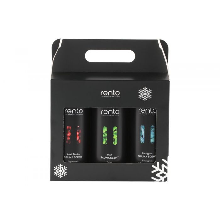 Rento Löylytuoksu presentförpackning Eukalyptus, Björk och Lapinbär 3 × 400 ml