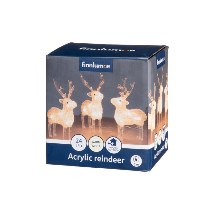 Finnlumor Valokoriste Porot 3 kpl