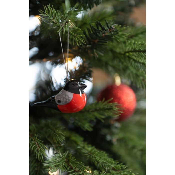 Winteria Branch Decoration Red Bullfinch 3 pcs pack