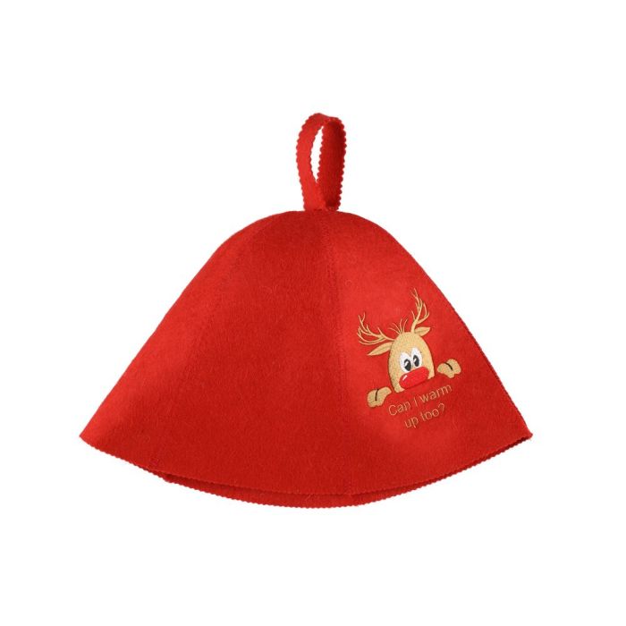 Winteria Saunahattu poro punainen