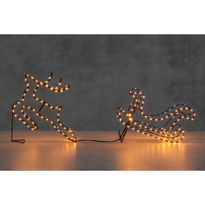 Finnlumor Valokoriste Silhuetti 268 LED Poro ja reki