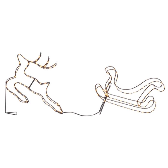 Finnlumor Valokoriste Silhuetti 268 LED Poro ja reki