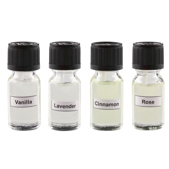 Polar Eterisk olja 4 st för ljusframställning vanilj, kanel, ros, lavendel