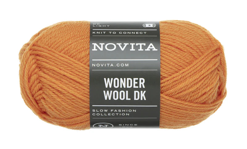 Novita Wonder Wool DK 50g wool yarn "Orange"
