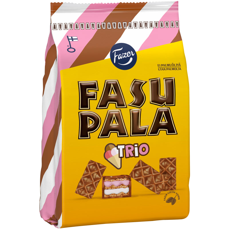 Fazer Fasupala Trio vohvelikeksi 355 g