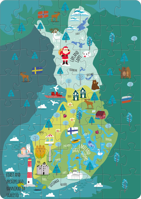 Tactic Puzzle Lovers Suomi kartpussel 56 bitars pussel