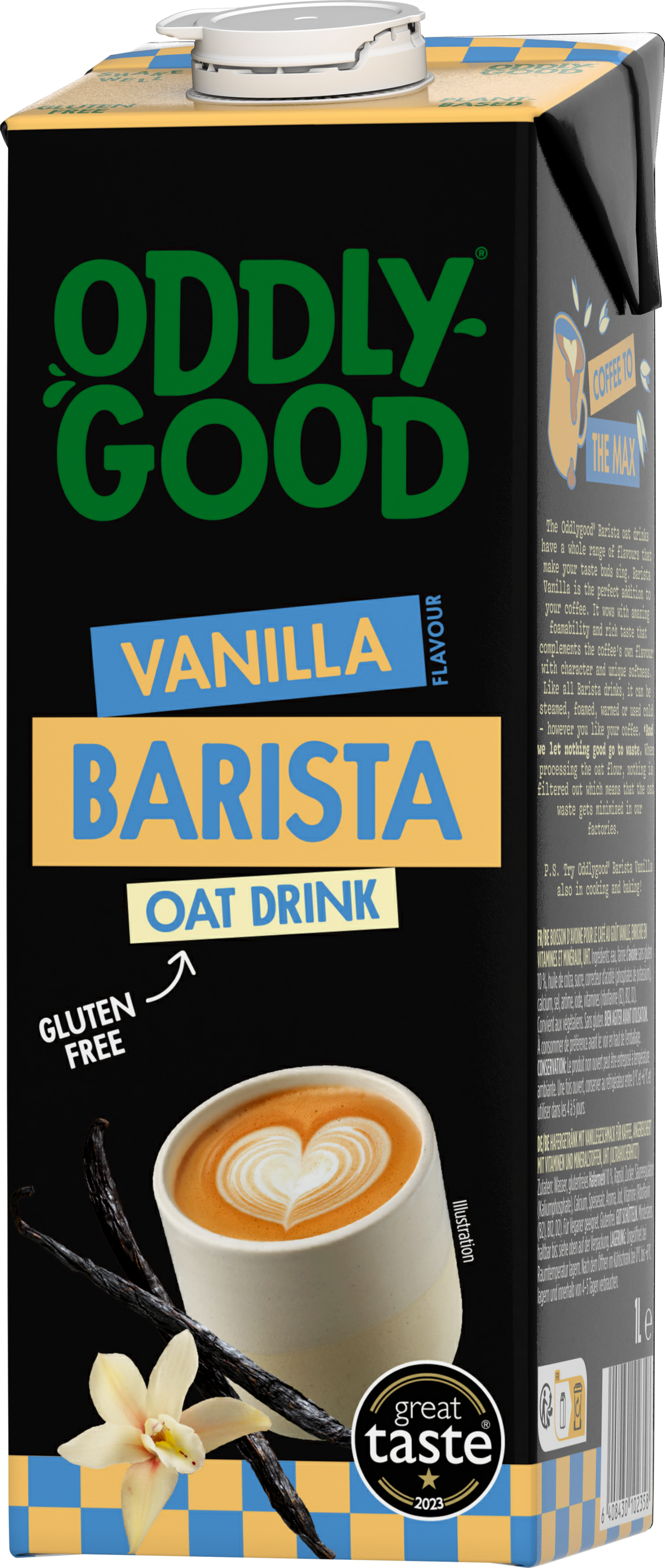 Oddlygood® Barista oat drink 1 L vanilla UHT gluten free