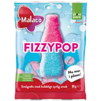 Malaco Fizzypop makeinen 85g