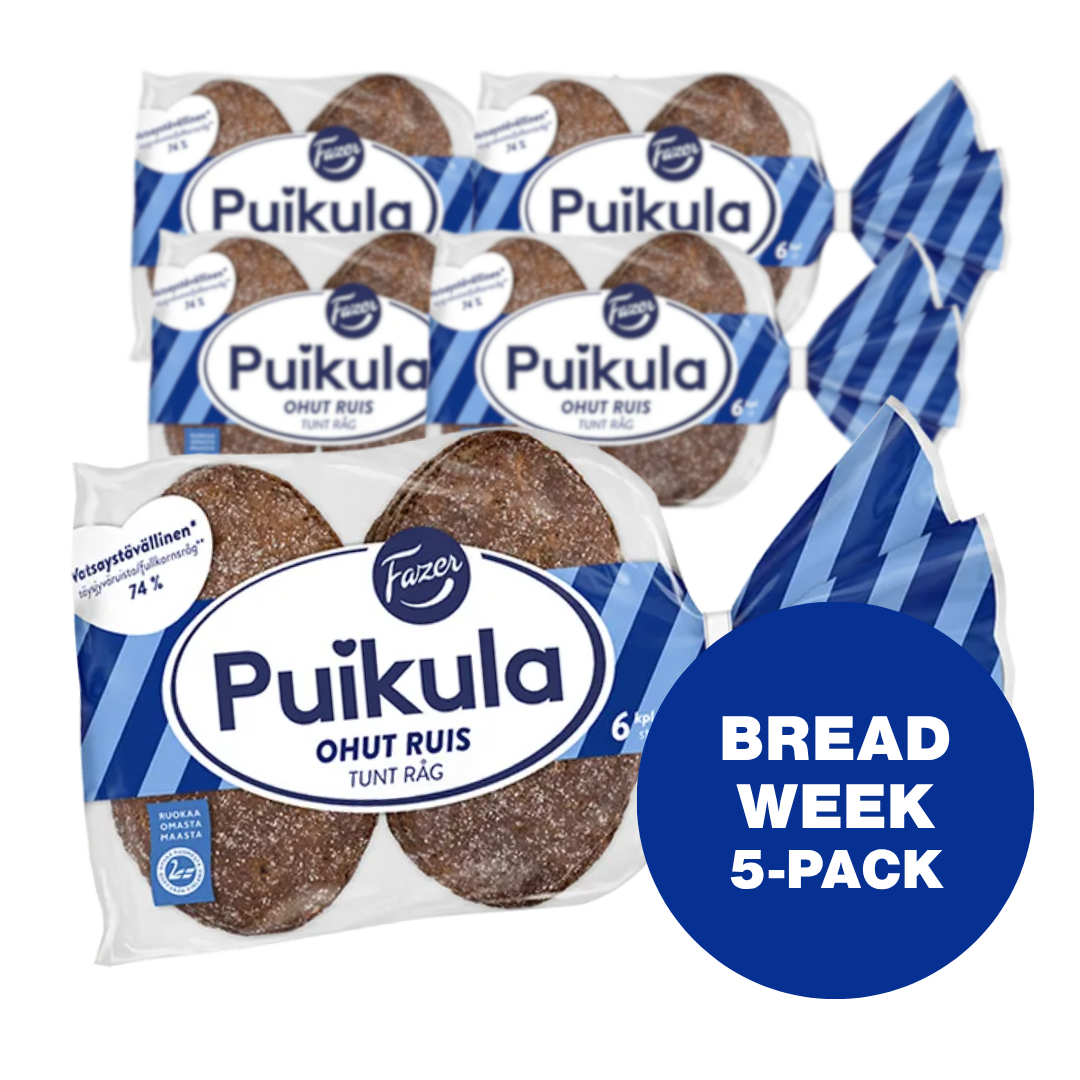 5 -PACK Fazer Puikula Ohut ruis 6kpl 210g