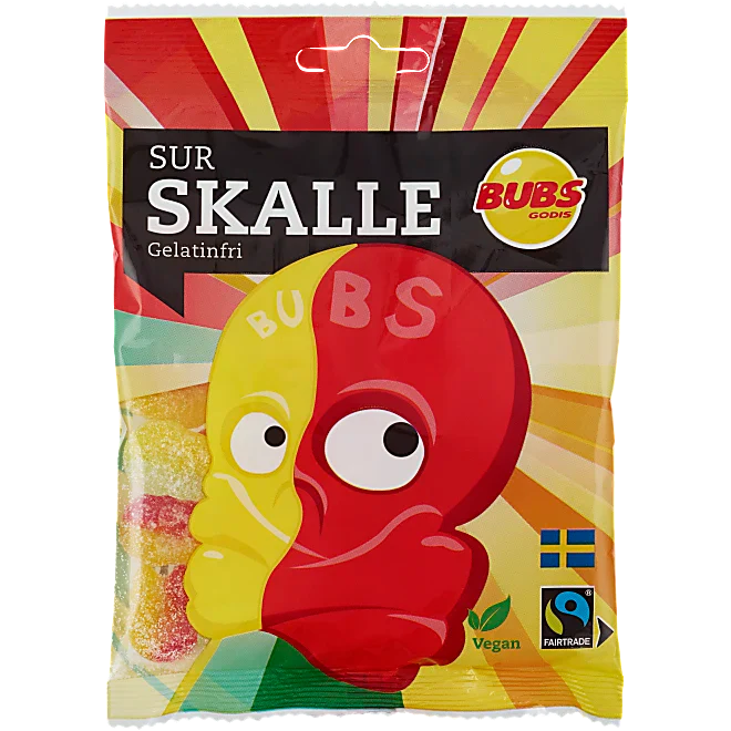 BUBS Sur Skalle 90g kirpeät pääkallot