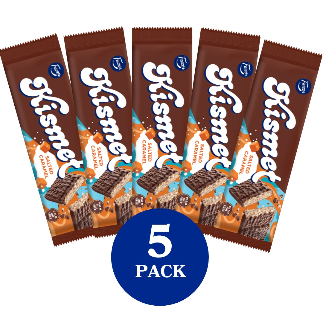 Fazer Kismet Salted caramel patukka 41g 5-PACK