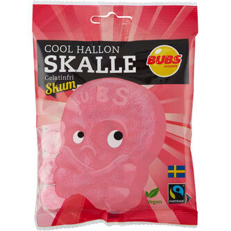 BUBS vadelmanmakuinen vaahtopääkallo 90g