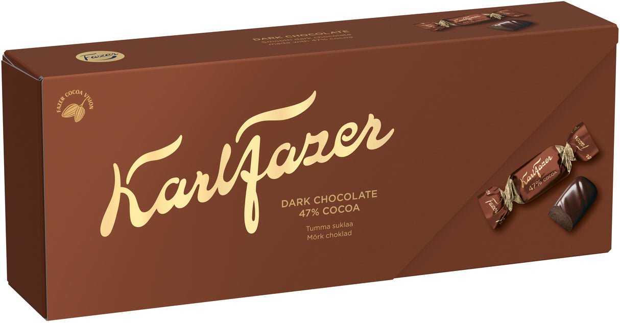 Karl Fazer Tumma suklaa  47%suklaakonvehteja 250g