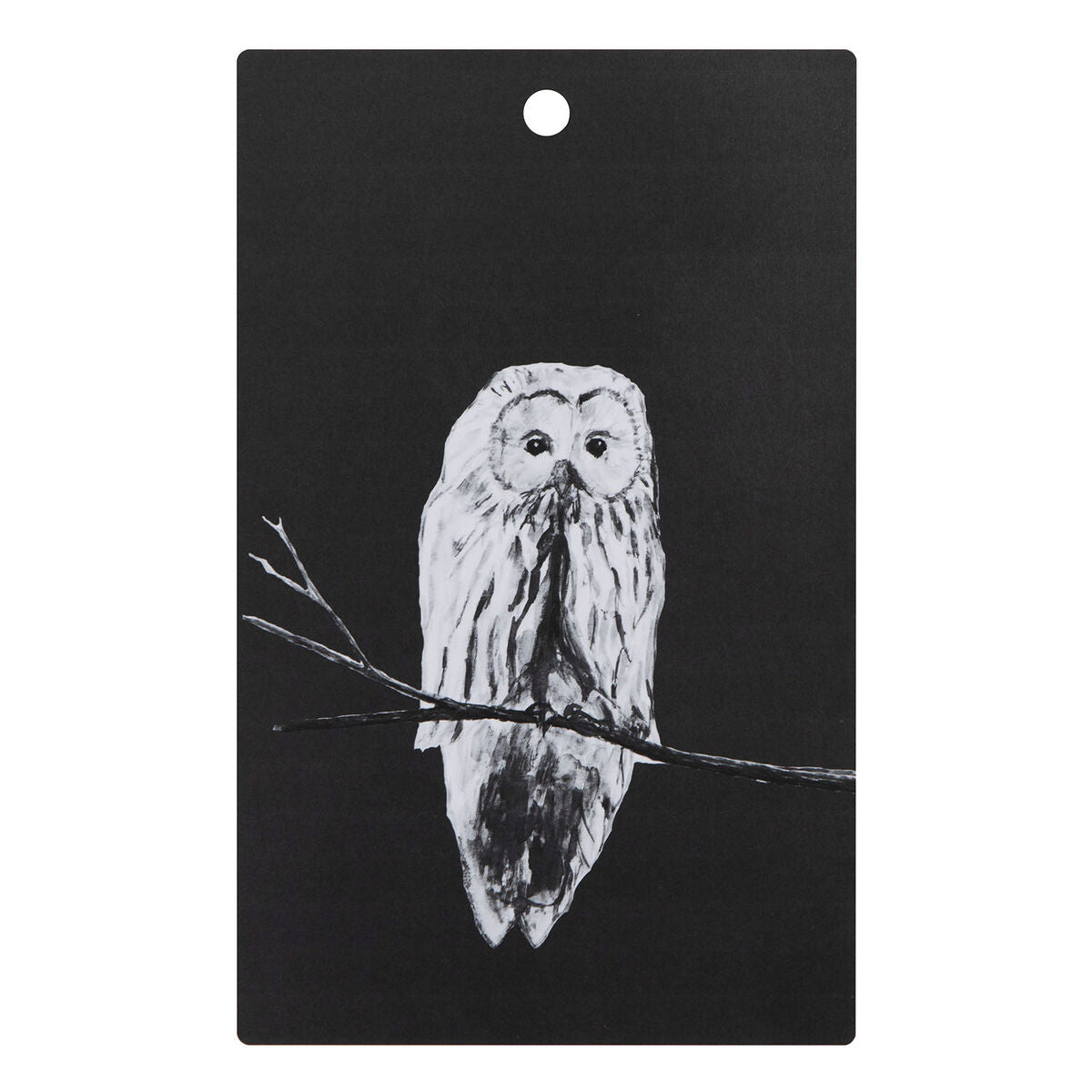Miiko cutting board black, owl
