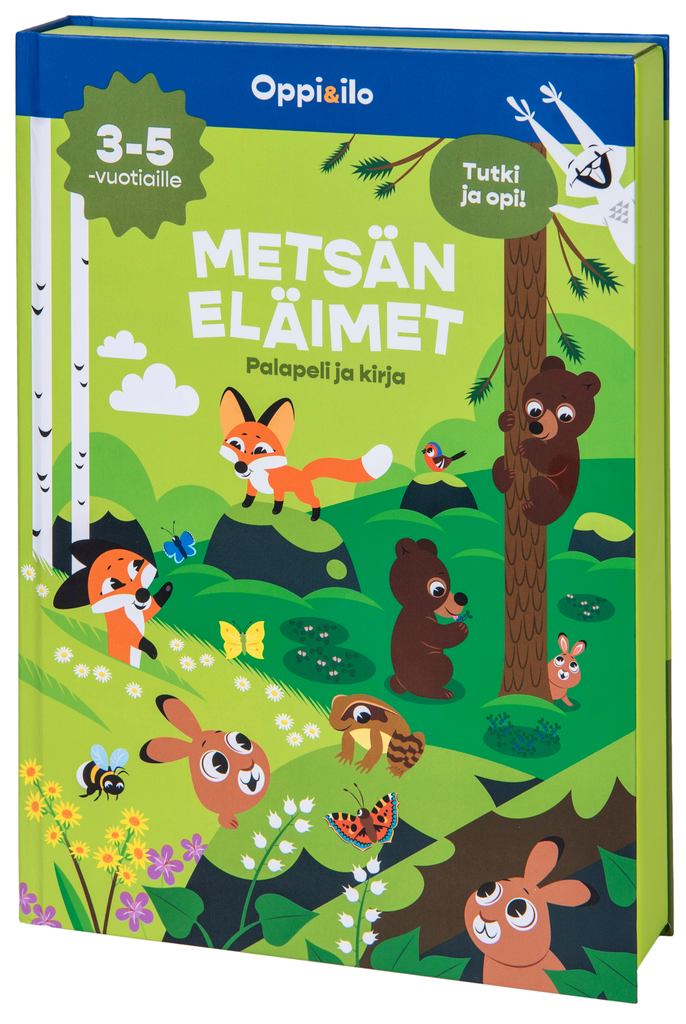 Oppi&ilo - Metsän eläimet -palapeli ja kirja 3-5 v
