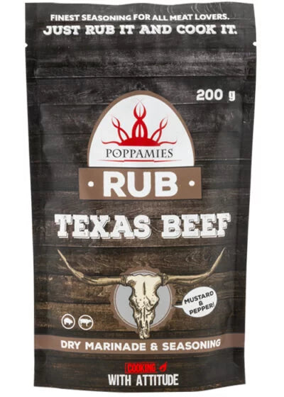 Poppamies Rub Texas Beef kryddblandning 200g