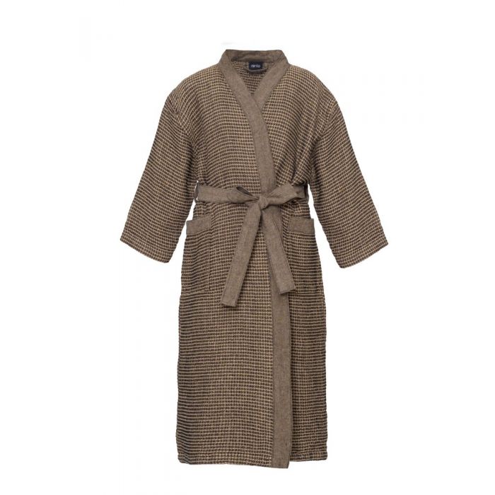 Rento Bathrobe Kenno children's L/XL black/beige
