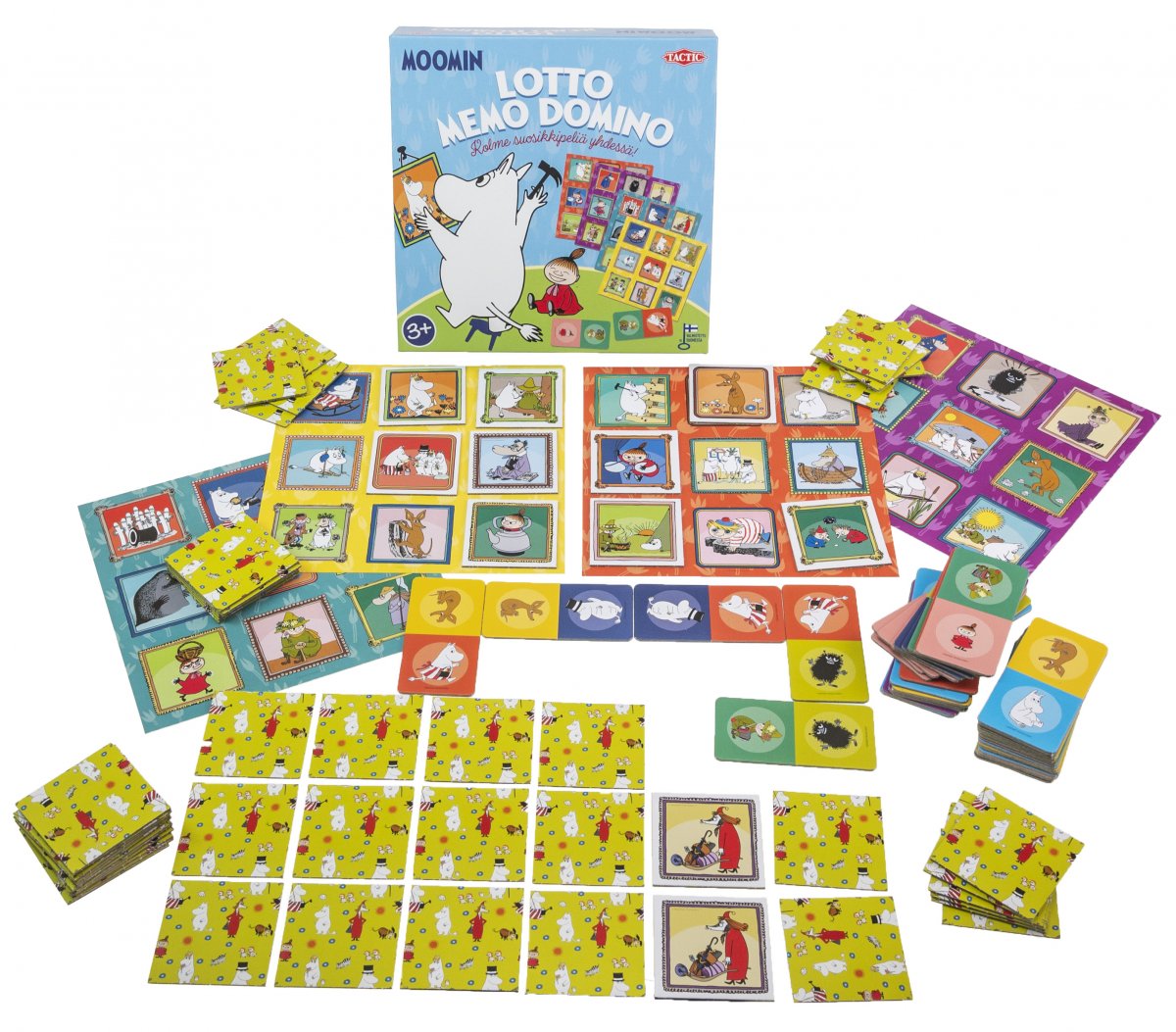 Tactic Muumi 3 in 1 Lotto, Memo, Domino lautapeli