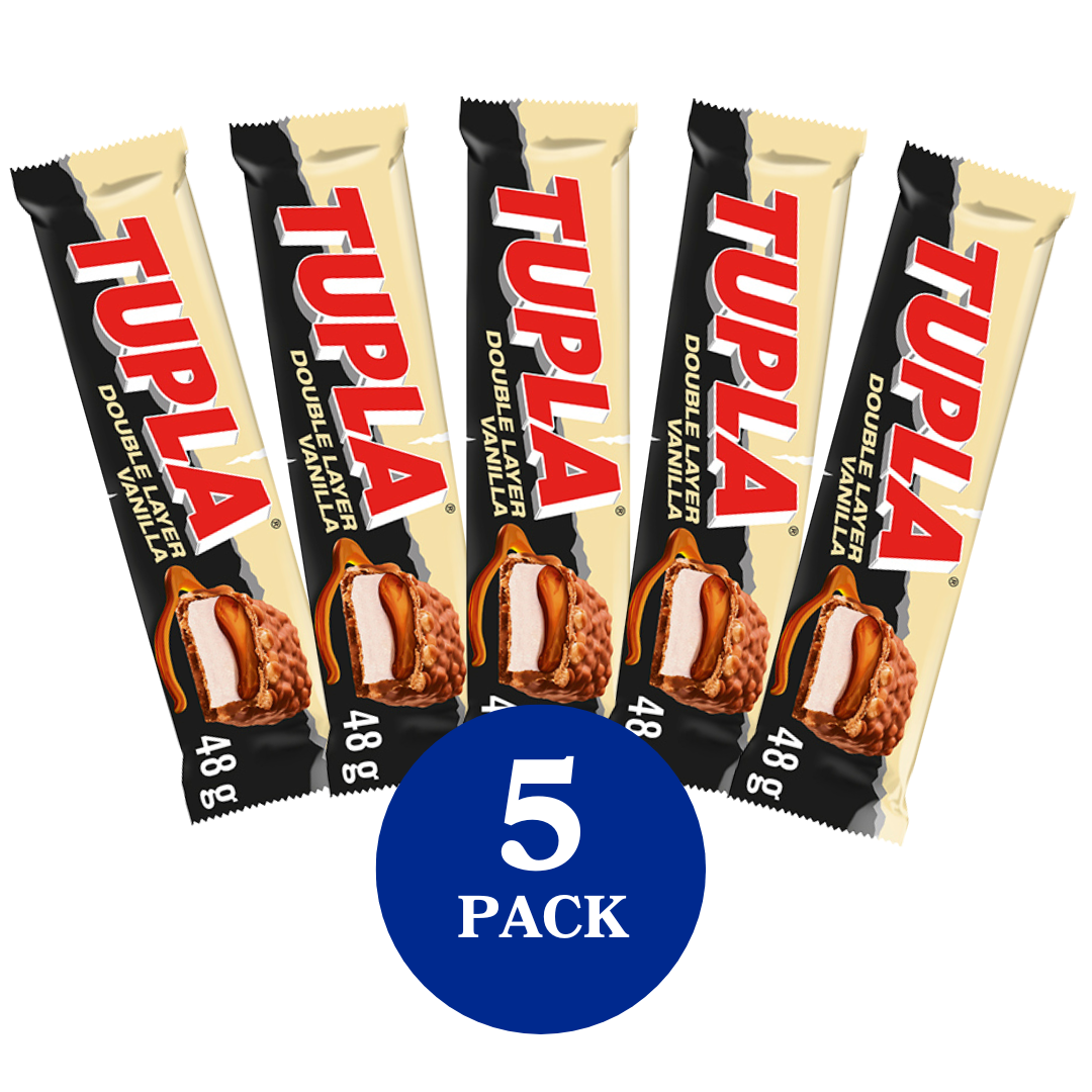 Tupla Double Layer Vanilla suklaapatukka 48g 5-PACK